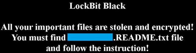 LockBit感染時に変更される壁紙画面